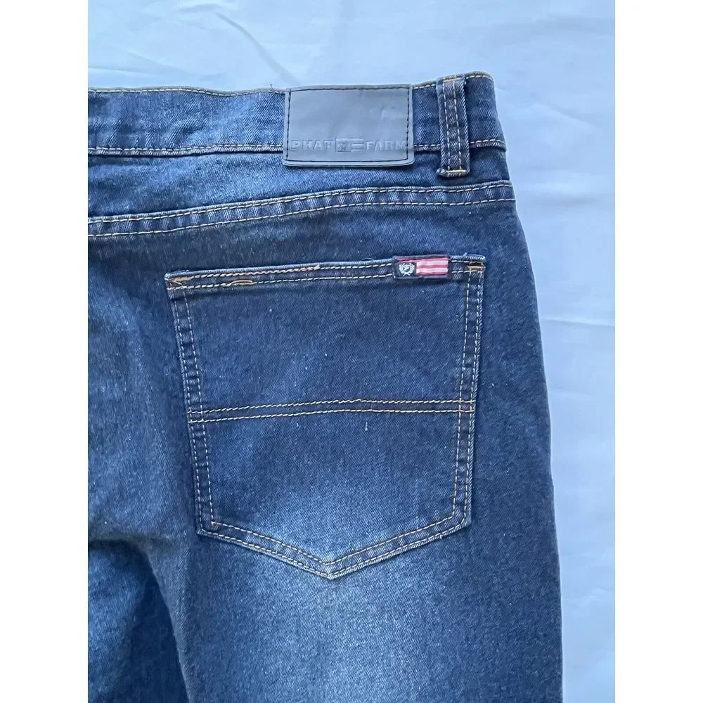 Phat Farm Men's Skinny Fit Stretch Jeans‎ Dark Wash Sz 38x32